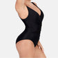 Deep-V Neck One-Piece Shapewear Swimsuit