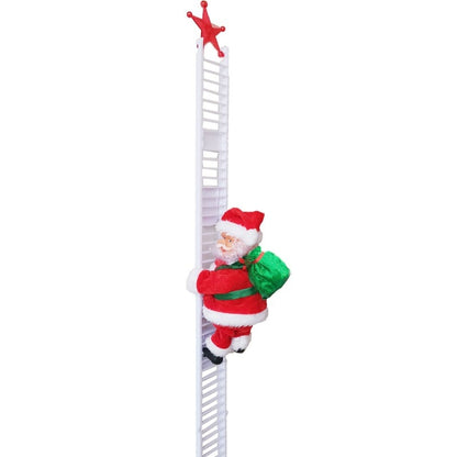 Electric Fireplace Climbing Santa Claus Musical Toys