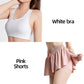 Women's Two-Piece Set with High-Waist Sports Bra and Shorts