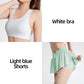 Women's Two-Piece Set with High-Waist Sports Bra and Shorts