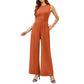 🔥Women’s Solid Sleeveless Wide Leg Jumpsuit