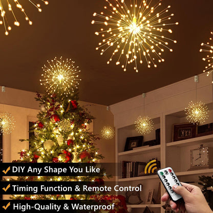 🎄Christmas Pre-sale SAVE 49%🎄Hanging Starburst Fairy Lights for Christmas