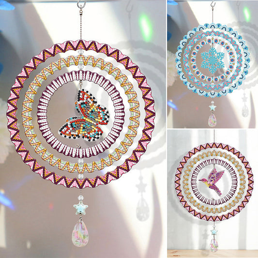 DIY Diamond Painting Double-sided Rotatable Hanging Kit