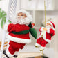 Electric Fireplace Climbing Santa Claus Musical Toys