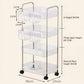 Transparent Multi-Tier Mobile Shelf