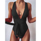 Cross-Back Lace-Up Thin Swimsuit