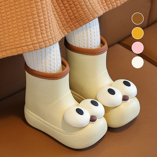 Cute Big Eyes Soft Waterproof Non-Slip Kid's Rain Boots