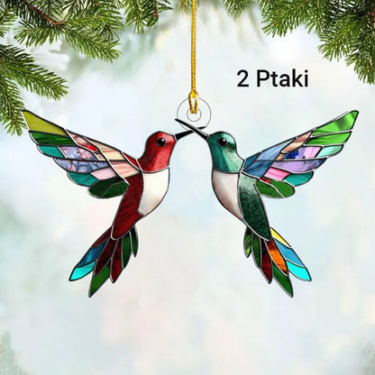 Stained Glass Hanging Ornaments for Hummingbird Family Members