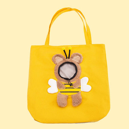 Cute Bee-Shaped Cat Carrier Bag for Outdoor Use