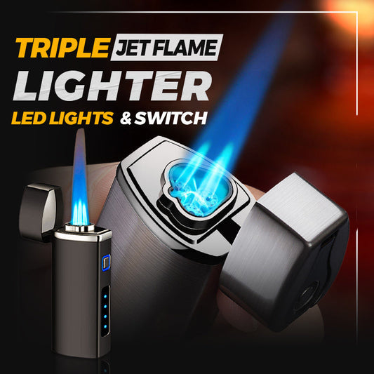 Triple Jet Flame Windproof Rechargeable Lighter