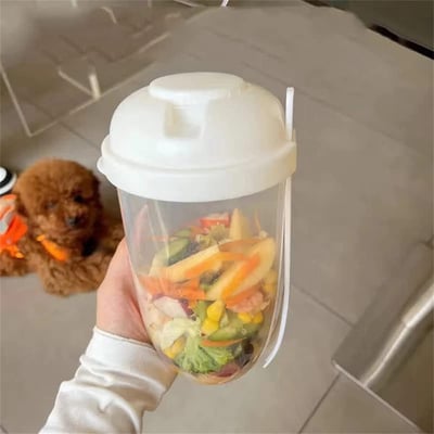 🔥Buy 2 Get 1 Free🔥 Portable Salad Cup with Fork and Sauce Box